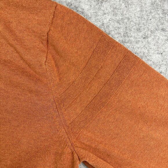 Banana Republic Sweater Mens XXL 2XL Orange Shawl Button Collar Preppy Pullover - Picture 8 of 15
